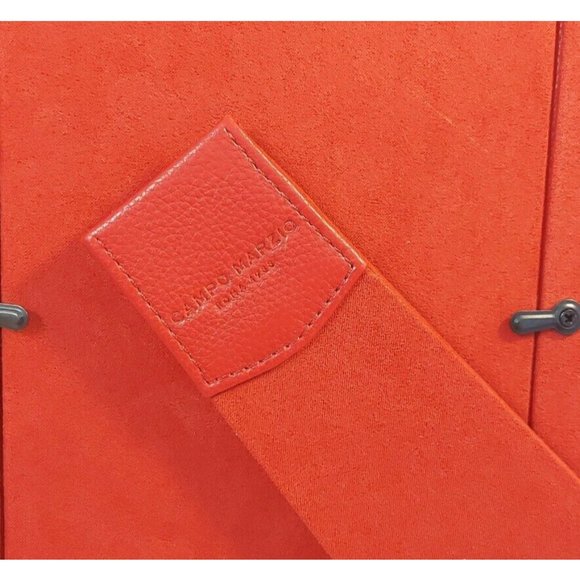 NEW CAMPO MARZIO ROMA 1933 Red Pebble Leather Frame 8x10 NIB - Picture 6 of 8